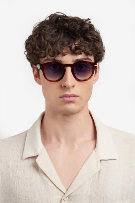 Sunglasses David Beckham Db 7041/S FLAT 206609 (WR9 08) color brown havana shape pantos lenses dk blue shaded