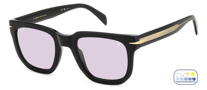 Sonnenbrillen David Beckham Db 7118/S 206610 (807 KE) farbe black form quadratisch gläser violet to grey photochromatic