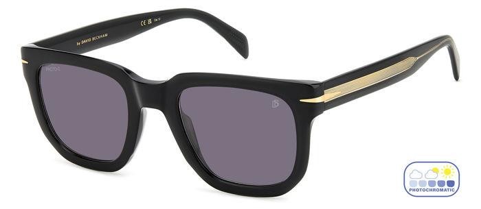 Sonnenbrillen David Beckham Db 7118/S 206610 (807 KE) farbe black form quadratisch gläser violet to grey photochromatic