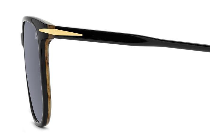 Sonnenbrillen David Beckham Db 1141/S 206611 (05K M9) farbe black striped brown form quadratisch gläser grey polarized