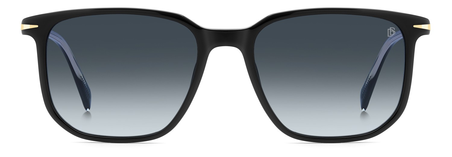 Sunglasses David Beckham Db 1141/S 206611 807 GB color black shape rectangle lenses grey azure
