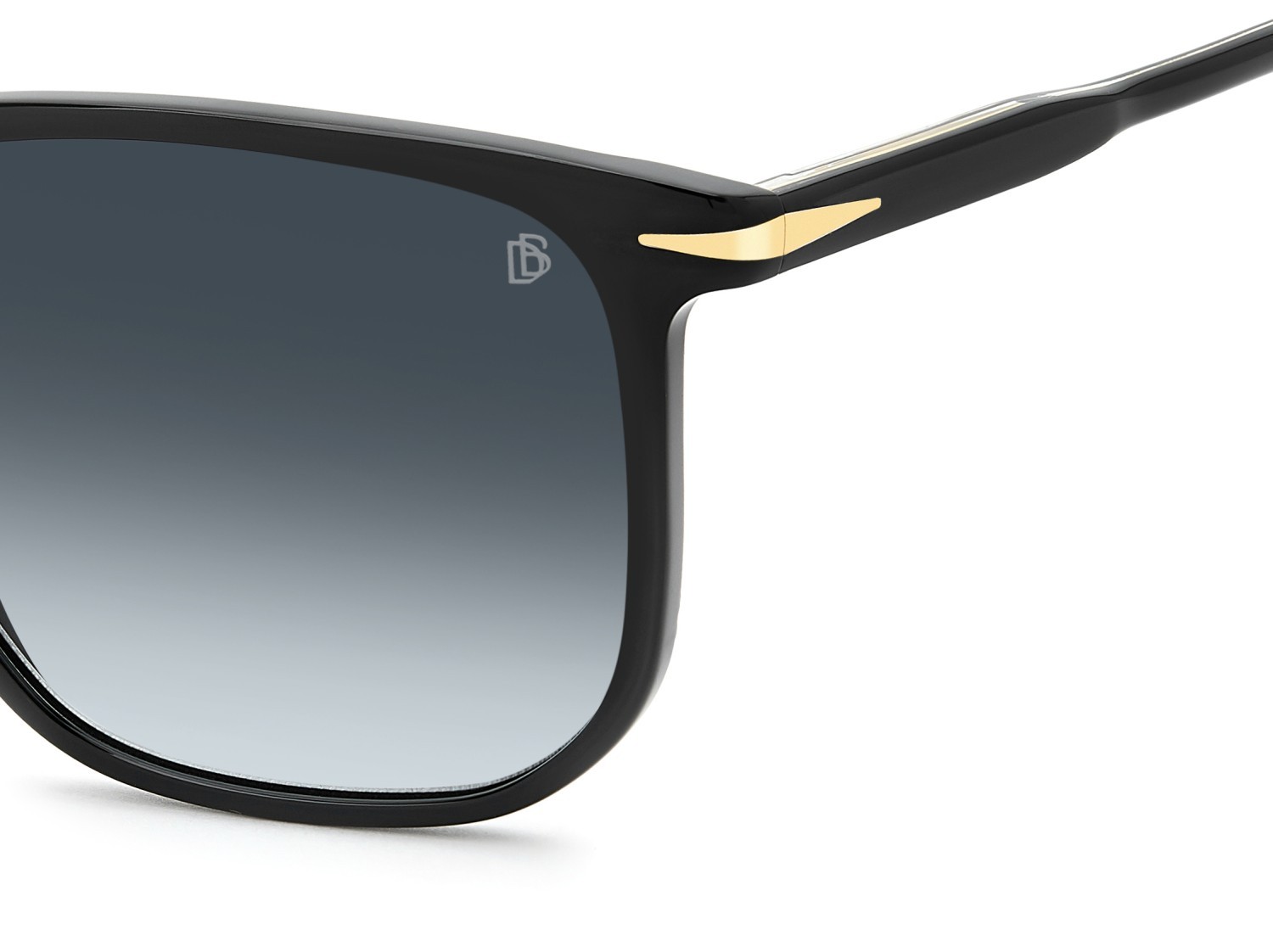 Sunglasses David Beckham Db 1141/S 206611 807 GB color black shape rectangle lenses grey azure