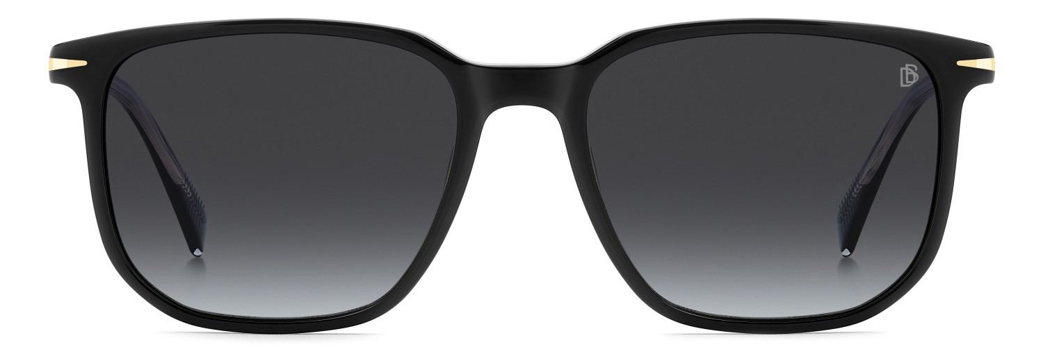 Sunglasses David Beckham Db 1141/S 206611 807 WJ color black shape rectangle lenses grey shaded polarized