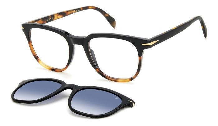 Occhiali da vista David Beckham Db 7120/CS 206623 (WR7 Z7) colore black havana forma quadrato lenti blue shaded polarized