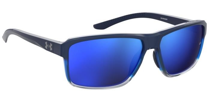 Sunglasses Under Armour Ua Kickoff 206630 (0MX Z0) color blue shaded grey shape rectangle lenses blue multilayer