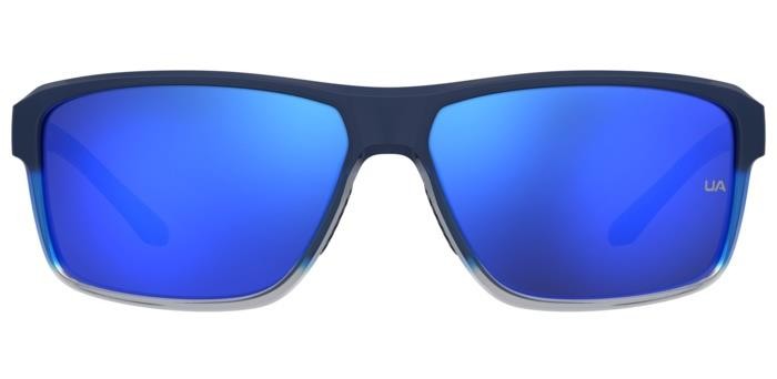 Sunglasses Under Armour Ua Kickoff 206630 (0MX Z0) color blue shaded grey shape rectangle lenses blue multilayer