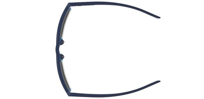 Sunglasses Under Armour Ua Kickoff 206630 (0MX Z0) color blue shaded grey shape rectangle lenses blue multilayer