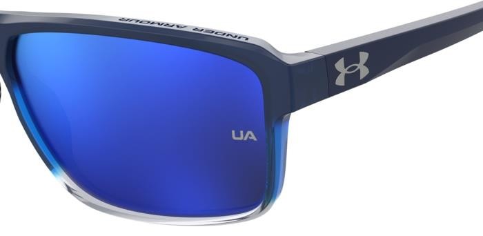 Sunglasses Under Armour Ua Kickoff 206630 (0MX Z0) color blue shaded grey shape rectangle lenses blue multilayer