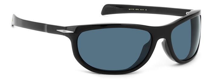 Sonnenbrillen David Beckham Db 7117/S 206635 (807 KU) farbe black form rechteckig gläser blue