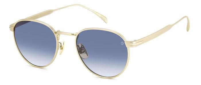 Sunglasses David Beckham Db 1142/S 206636 (AOZ 08) color matte gold shape pantos lenses dk blue shaded