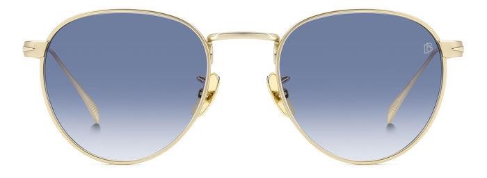 Sunglasses David Beckham Db 1142/S 206636 (AOZ 08) color matte gold shape pantos lenses dk blue shaded