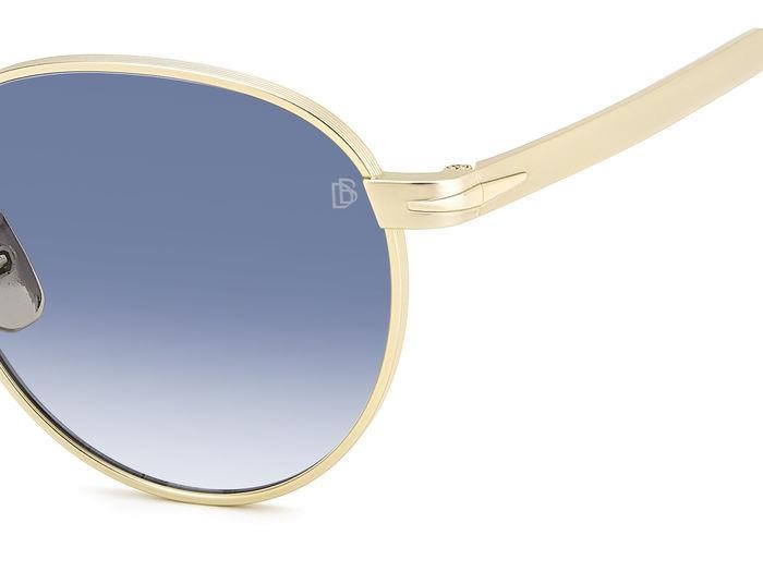 Sunglasses David Beckham Db 1142/S 206636 (AOZ 08) color matte gold shape pantos lenses dk blue shaded