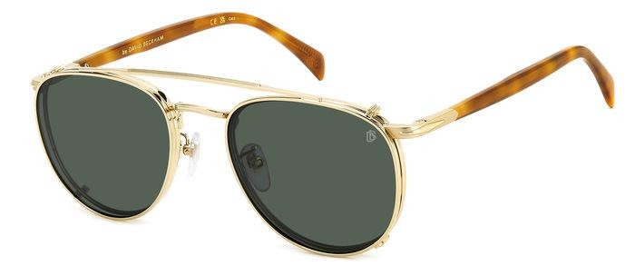 Brillen David Beckham Db 1144/CS 206639 (0NR UC) farbe gold brown havana form aviator gläser green polarized