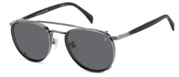 Brillen David Beckham Db 1144/CS 206639 (KJ1 M9) farbe dark ruthenium form aviator gläser grey polarized