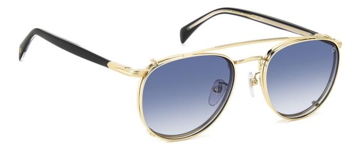 Occhiali da vista David Beckham Db 1144/CS 206639 (RHL Z7) colore gold black_ forma aviator lenti blue shaded polarized