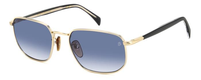 Sonnenbrillen David Beckham Db 1143/S 206640 (RHL 08) farbe gold black_ form rechteckig gläser dk blue shaded