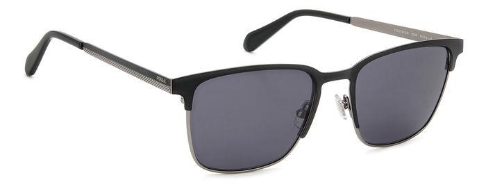 Occhiali da sole Fossil Fos 2142/G 206643 (003 IR) colore matte black forma rettangolare lenti grey