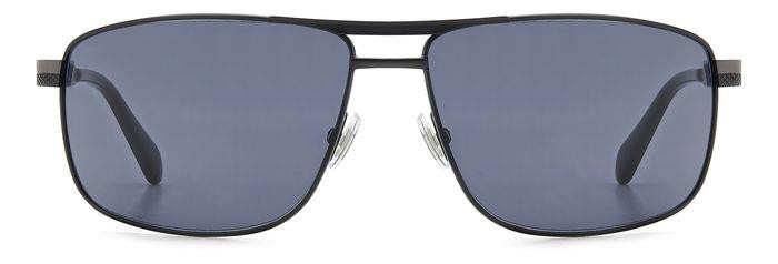 Occhiali da sole Fossil Fos 2141/S 206644 (003 IR) colore matte black forma rettangolare lenti grey