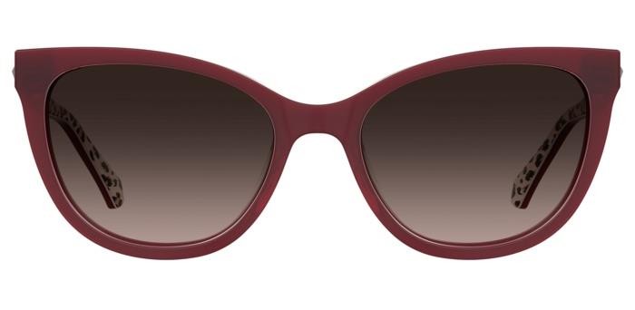 Sonnenbrillen Moschino Love Mol072/S 206660 (WGX HA) farbe pattern red form cat-eye gläser brown shaded