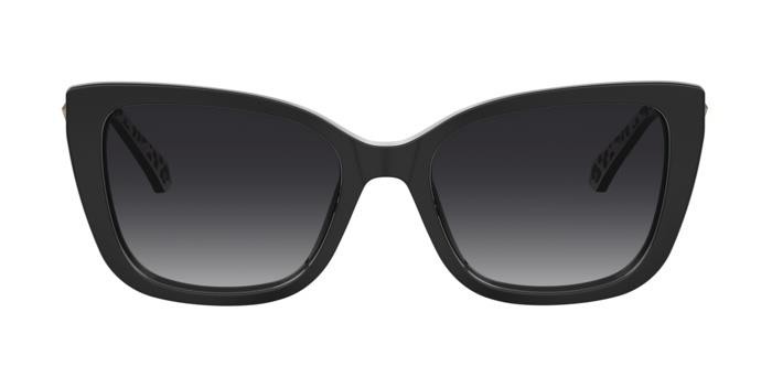 Sunglasses Moschino Love Mol073/S 206661 (7RM 9O) color pattern black shape butterfly lenses dark grey shaded