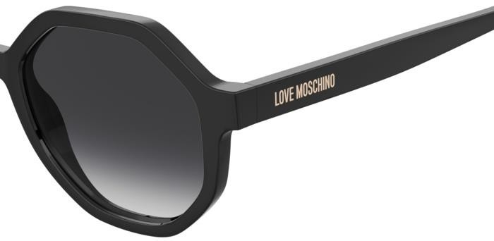 Sonnenbrillen Moschino Love Mol076/S 206683 (807 9O) farbe black form geometrisch gläser dark grey shaded