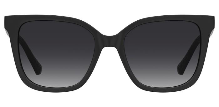 Sunglasses Moschino Love Mol077/S 206684 (807 9O) color black shape square lenses dark grey shaded