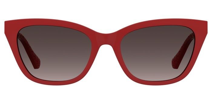 Brillen Moschino Love Mol071/CS 206685 (C9A 9O) farbe red form cat-eye gläser dark grey shaded