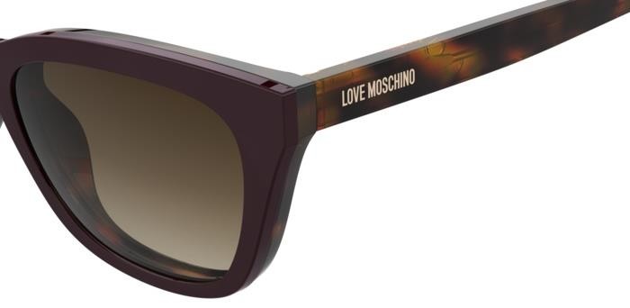 Occhiali da vista Moschino Love Mol071/CS 206685 (MFX HA) colore havana plum forma cat eye lenti brown shaded
