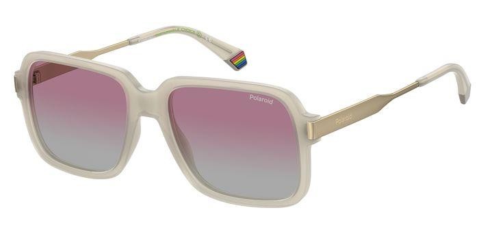 Sonnenbrillen Polaroid Pld 6220/S 206697 (10A GC) farbe beige form quadratisch gläser red shaded polarized