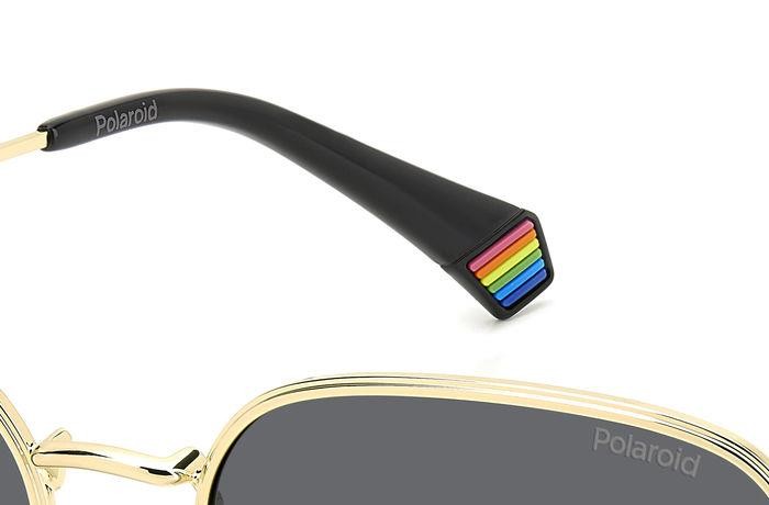 Sonnenbrillen Polaroid Pld 6214/S 206704 (2F7 M9) farbe gold grey form geometrisch gläser grey polarized