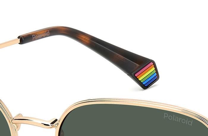 Sonnenbrillen Polaroid Pld 6214/S 206704 (DDB UC) farbe gold copper form geometrisch gläser green polarized