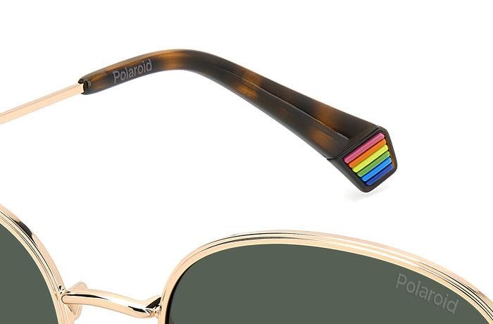 Sonnenbrillen Polaroid Pld 6215/S 206705 (DDB UC) farbe gold copper form pantos gläser green polarized