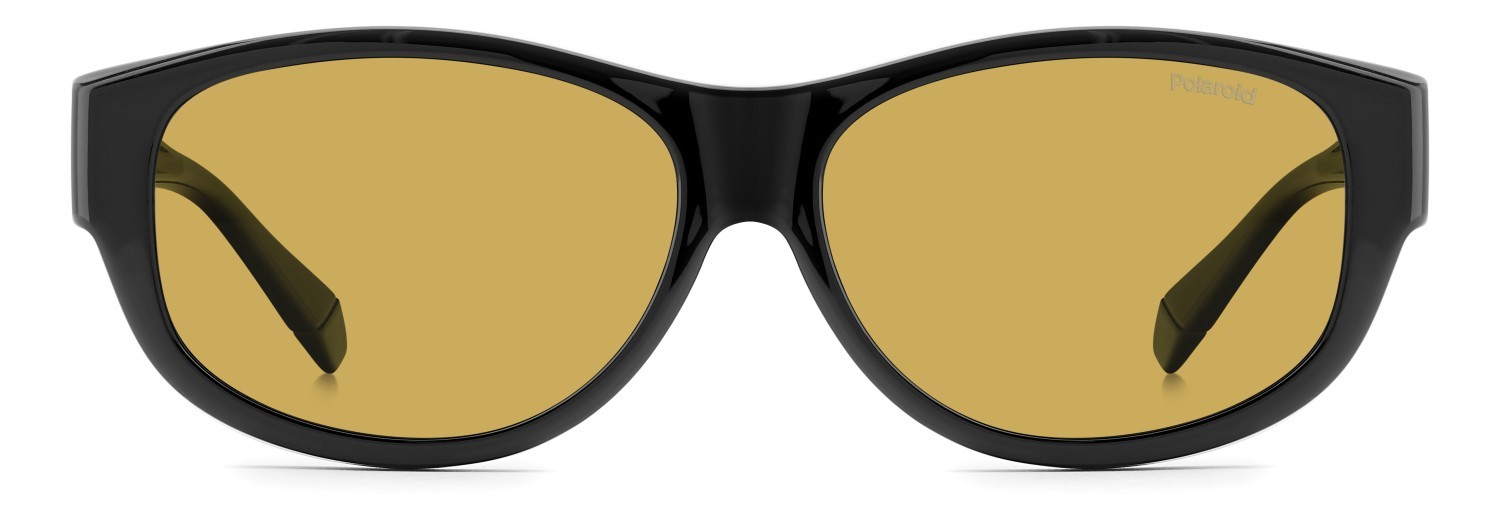 Sunglasses Polaroid Pld 9020/S 206710 71C MU color black yellow shape rectangle lenses yellow polarized