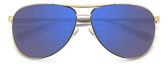 Sonnenbrillen Polaroid Pld 2160/G 206715 (J5G 5X) farbe gold form aviator gläser blue mirror polarized