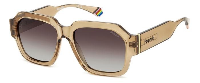 Sonnenbrillen Polaroid Pld 6212/S 206716 (10A LA) farbe beige form quadratisch gläser brown shaded polarized
