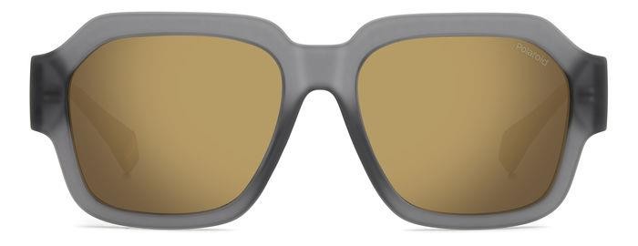 Sonnenbrillen Polaroid Pld 6212/S 206716 (RIW LM) farbe matte grey form quadratisch gläser grey gold multilayer polarized