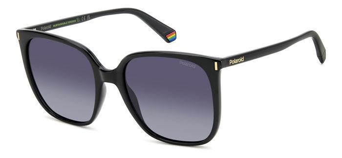 Sunglasses Polaroid Pld 6218/S 206720 (807 WJ) color black shape square lenses grey shaded polarized
