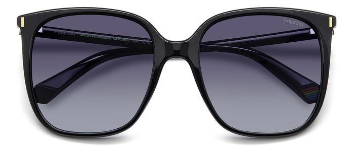 Sunglasses Polaroid Pld 6218/S 206720 (807 WJ) color black shape square lenses grey shaded polarized