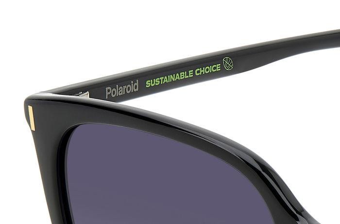 Sunglasses Polaroid Pld 6218/S 206720 (807 WJ) color black shape square lenses grey shaded polarized