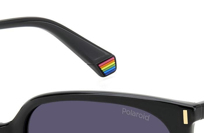 Sunglasses Polaroid Pld 6218/S 206720 (807 WJ) color black shape square lenses grey shaded polarized
