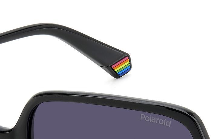 Sunglasses Polaroid Pld 6219/S 206721 (807 WJ) color black shape square lenses grey shaded polarized
