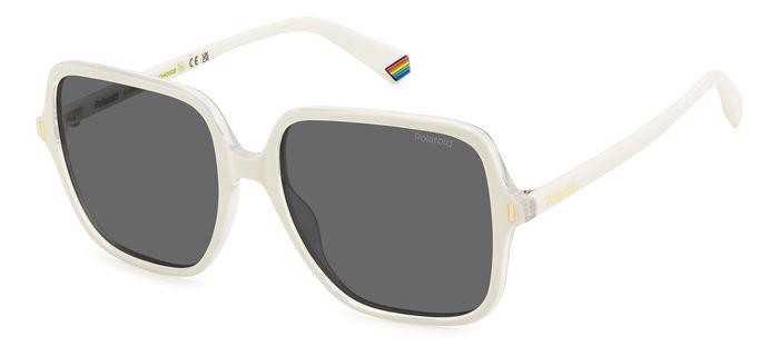 Sunglasses Polaroid Pld 6219/S 206721 (VK6 M9) color white shape square lenses grey polarized