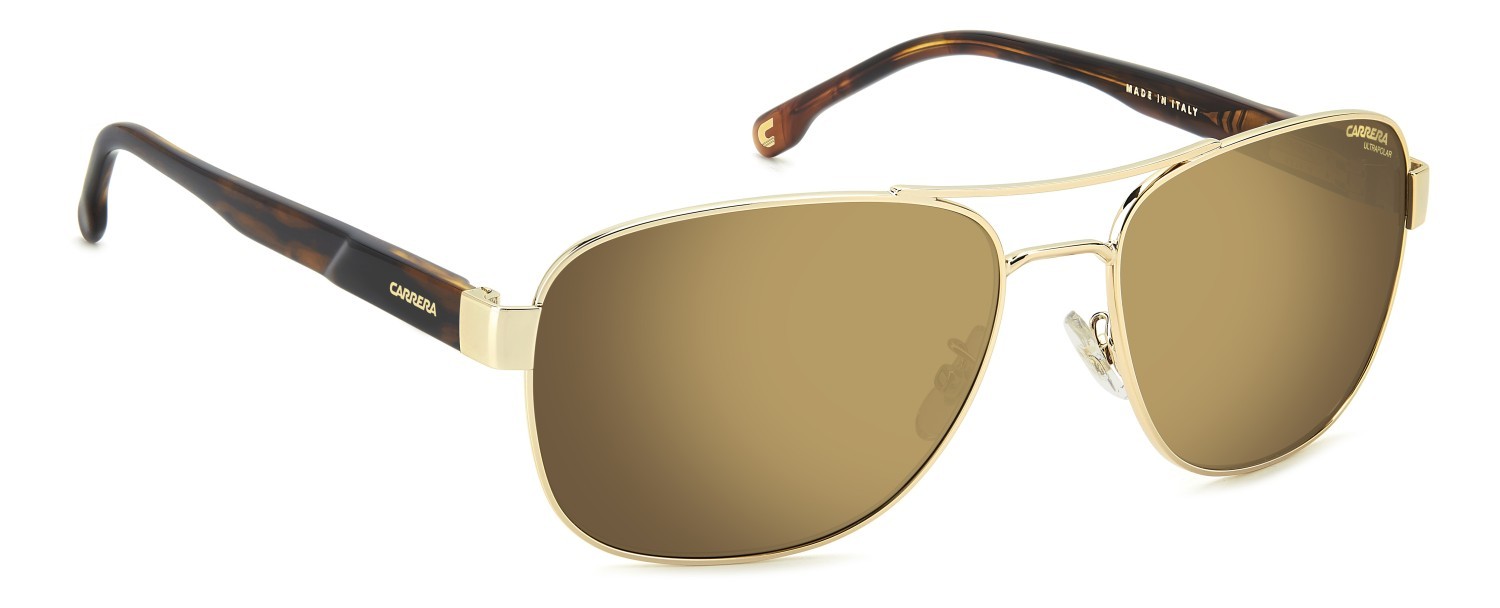 Sonnenbrillen Carrera C Flex 02/G 206723 (J5G YL) farbe gold form navigator gläser gold high contrast polarized antireflex