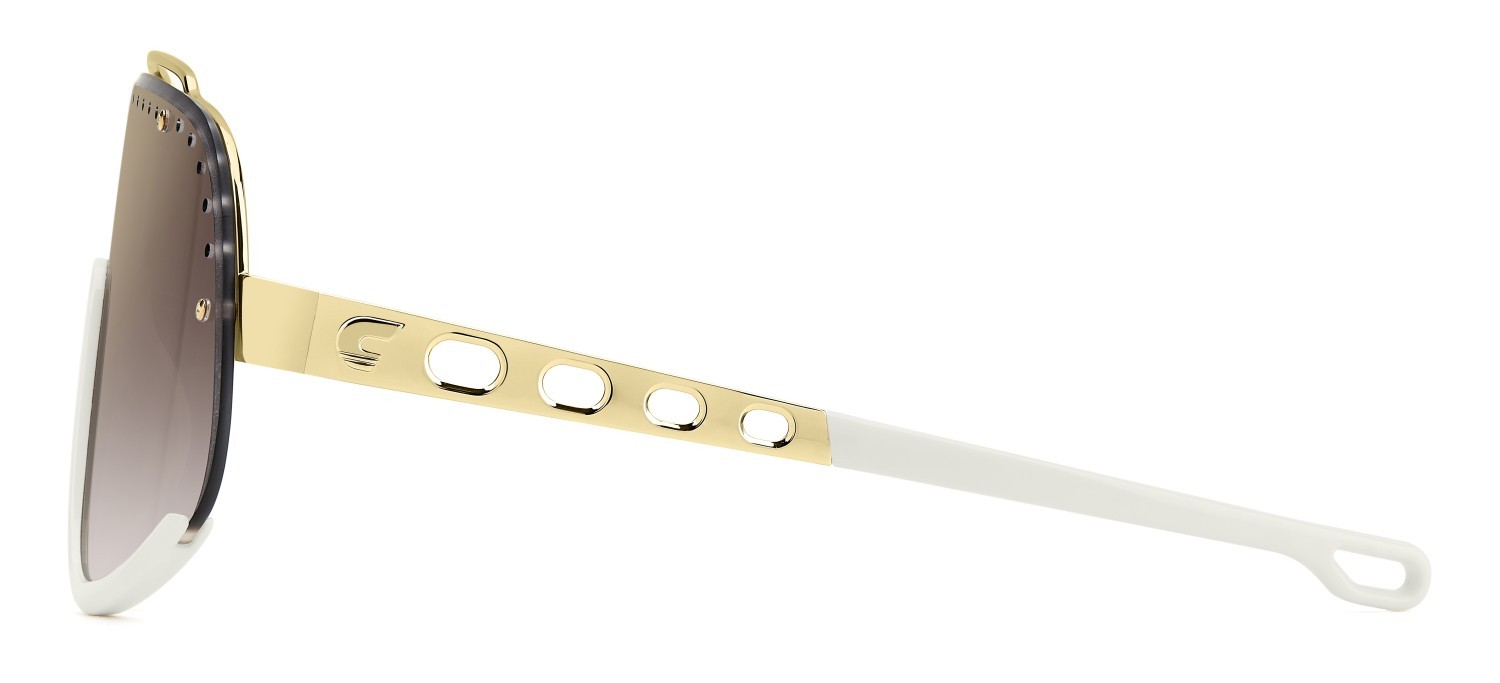 Sonnenbrillen Carrera Flaglab 16 206725 VVP YK farbe gold ivory form maske gläser gold mirror on burgundy shaded