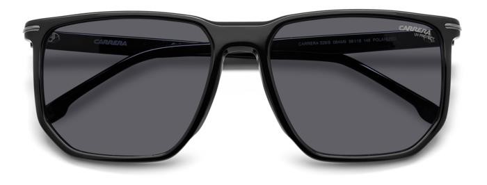 Occhiali da sole Carrera 329/S 206727 (08A M9) colore black grey forma geometrico lenti grey polarized