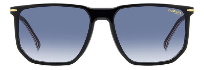 Occhiali da sole Carrera 329/S 206727 (807 08) colore black forma geometrico lenti dk blue shaded