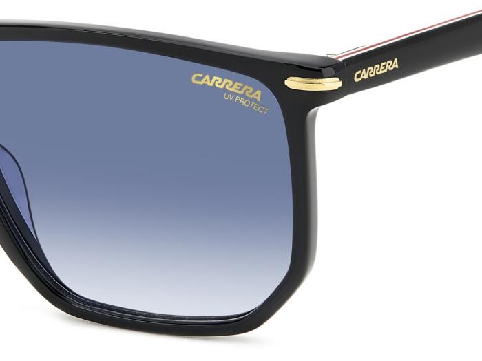 Occhiali da sole Carrera 329/S 206727 (807 08) colore black forma geometrico lenti dk blue shaded