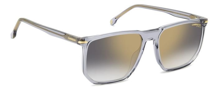 Occhiali da sole Carrera 329/S 206727 (KB7 FQ) colore grey forma geometrico lenti grey shaded gold mirror