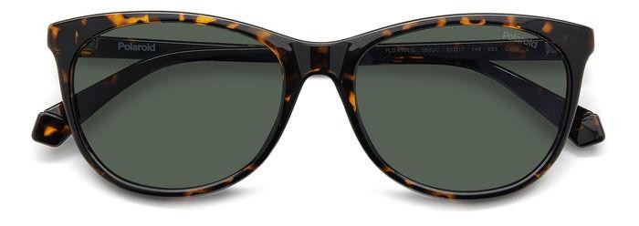 Sunglasses Polaroid Pld 4161/S 206729 (086 UC) color havana shape cat eye lenses green polarized