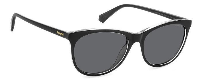 Sonnenbrillen Polaroid Pld 4161/S 206729 (7C5 M9) farbe black crystal form cat-eye gläser grey polarized